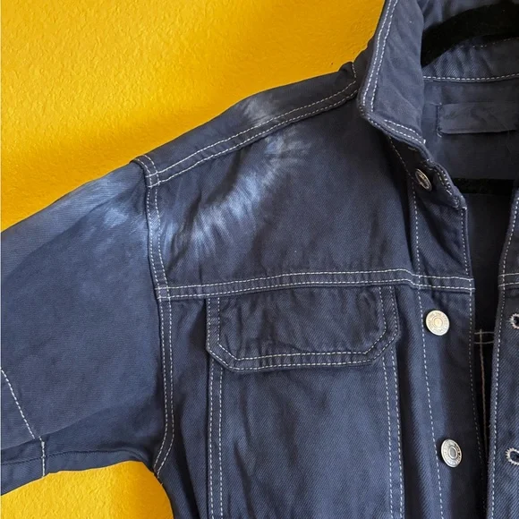 We The Free Blue Jumpsuit- Denim Hand dyed- boho, streetwear Size Small - Picture 4 of 14